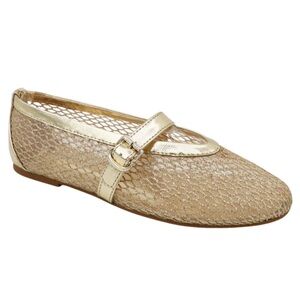 NEW IN BOX BRAND NEW IN BOX! Gold mesh ballet flats!!!